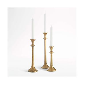 Bougeoirs en laiton au design attrayant, décoration de Noël pour la maison, style antique, 3 pièces de tailles différentes - Product Image 4