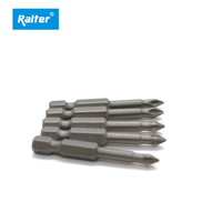 RALTER Taiwan Obeng Torsi PH1 50mm Anti-Selip Berkualitas Tinggi untuk DIY, Bit Phillips dengan Lapisan Sandblasted, Gagang S2, OEM ODM