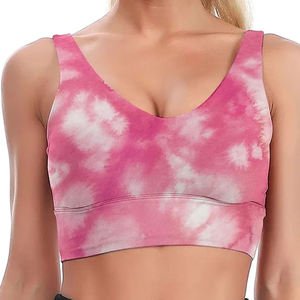 Nouveau soutien-gorge de sport pour femmes, antichoc, écologique, extensible dans quatre directions, rembourré, respirant, en spandex et polyester, pour la remise en forme, le yoga, la course à pied - Product Image 1