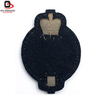 Badges brodés Zari de qualité supérieure, couleur unie, aspect décoratif élégant, accessoires vestimentaires, épingle de sûreté en tissu