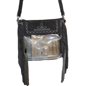 Bolso de Mano Bohemio Unisex Hecho a Mano con Correa Única, Estampados de Animales, Transparente, Negro, Ligero, para Viajes, Primavera y Otoño - Product Image 3