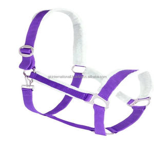 2025 Offre Spéciale Haute Qualité Cheval Équestre Vison Polaire Licol Couleur Personnalisée Rembourré Muserolle Nylon Course De Chevaux Halter - Product Image 1