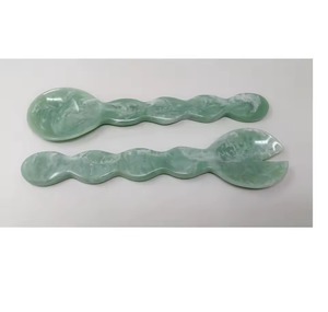 Juego de cubiertos de resina hechos a mano, juego de cucharas para ensalada, ecológico, apto para lavavajillas, color personalizado, diseño moderno, utensilios para el hogar y la cocina - Product Image 2