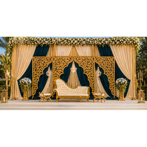 Decoración Perfecta para Escenario de Mehndi con Marco Trasero Mehrab, Marcos de Lujo para Decoración de Escenario de Mehndi para Bodas, Fabricante y Exportador en Oferta - Product Image 1