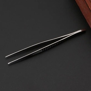 Stainless Steel Eyebrow Hair Tweezers Professional Eyebrow Hair Removal Fake Eyelash Tweezer Acne Needle <b>Clip</b> Flat Tip Tool - Product Image 2