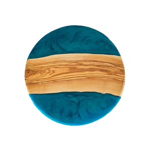 Planche à découper artisanale en résine époxy carrée et en bois pour couper les fruits, les légumes et la viande, planche à découper luxueuse pour ustensiles de cuisine - Product Image 6