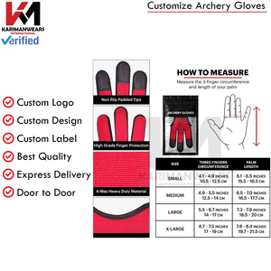 Guantes Profesionales de Tiro con Arco de Tres Dedos, Cuero Vacuno, Protección para Dedos para Tiro con Arco Tradicional, Equipo de Caza, Logotipo Personalizado - Product Image 5