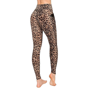 ODM Service Women's Mid Waist Vintage Style Cat Print 100% Bamboo Fiber 220g Quick Dry Mid-Calf Leggings Low Price Gym Wear - Product Image 3