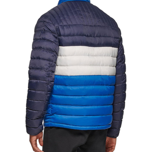 100% Nylon Puffer <b>Jacket</b> with Stand Collar Patchwork Design Hooded <b>Winter</b> Outerwear - Product Image 5