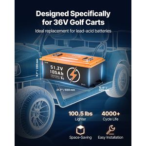 Batería de Litio para Carro de Golf de 48V 105Ah, 48 Voltios, 200A BMS, Monitor Táctil, Aplicación Móvil, Paquete de Baterías LiFePO4 - Product Image 4