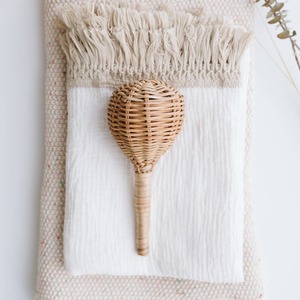 Juego de sonajeros de ratán para bebés, sonajeros naturales, mordedores, juguetes para bebés, precio barato, venta al por mayor - Product Image 4