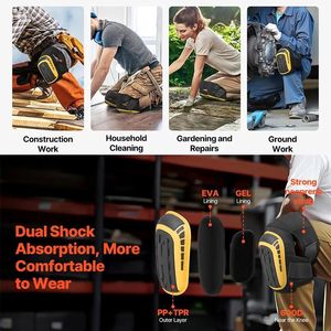 Protezioni Antiscivolo per Ginocchia, Gomiti e Fianchi per Giardinaggio, Pavimentazione e Coperture - per Lavori all'Aperto - Product Image 2