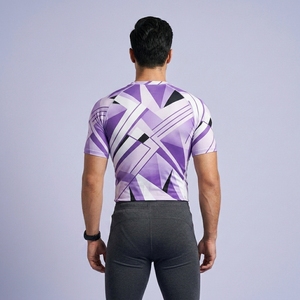 Wholesale Men Compression T Shirt Custom Sublimation Print Fitness Gym Workout Sports Base Layer Tight Athletic Training Wear - Product Image 2