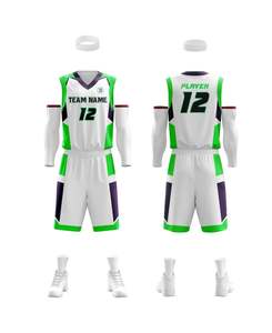 Ensemble d'uniformes de basketball personnalisés sublimés respirants à séchage rapide avec nom, numéro et logo d'équipe – Vêtements de sport OEM - Product Image 3