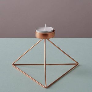 Porte-bougie chauffe-plat en métal géométrique en forme d'hexagone résistant à la chaleur - Product Image 3