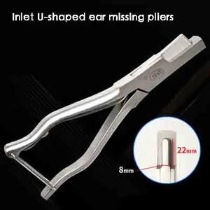 Pince à oreilles en acier inoxydable, pince à encoches en V pour marquage des animaux, ciseaux à oreilles pour moutons, pince de marquage - Product Image 3