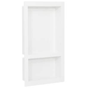 16.1 bianco lucido "x 27.2" x 3.5 "nicchia doccia con 2 scomparti mensole bagno - Product Image 1