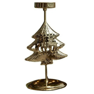 Wholesale Silver Aluminum Metal <b>Christmas</b> <b>Tree</b> Candle Holder Luxury 4-Arm Candle Holder with Star Topper for Home <b>Table</b> Decor - Product Image 3