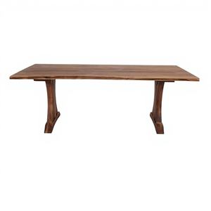 Modern Solid Wood Rectangular Dining <b>Table</b> with Wood Legs 6 Seater Eco-Friendly Adjustable Stable for Dining Room Kitchen - Product Image 2