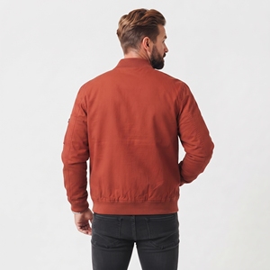 Chaqueta Bomber Personalizada para Hombre, de Primera Calidad, Ligera, Informal, Estilo Urbano, con Cuello Redondo, Cierre de Cremallera, Chaqueta Bomber de Nailon - Product Image 2