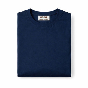 เสื้อยืดคอกลมแขนสั้นผ้าฝ้ายแท้ 100% คุณภาพสูง สีพื้น ทรงปกติ สไตล์ลำลอง สำหรับผู้ชาย - Product Image 3