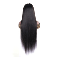 Xuchang Longguan grosir rambut lurus tulang manusia wig penutupan alami 5x5 UNTUK WANITA HITAM