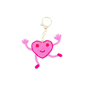 Hot Selling Latest Handmade Beaded Heart Character Keychain Cute Cartoon Love Fabric Adjustable Keyring Bags Gifts for Tone 2026 - Product Image 1