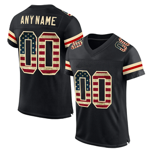 Custom Green Gold American Football Jersey V-Neck Short Sleeve Mesh Breathable 100% Polyester Sublimation Transfer Printed Front - Product Image 6