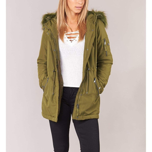 Parka Thermique Imperméable pour Femme avec Capuche à Bordure Fourrée, Veste d'Automne Personnalisable avec Fermeture Éclair et Logo, Vente en Gros, OEM, ODM - Product Image 3