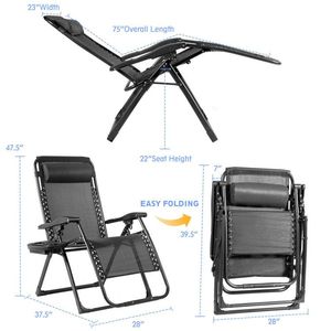 Sedia a sdraio Oversize per esterni con portabicchieri di alta qualità - Product Image 5