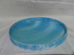 Plateau de service élégant en résine fait main - Durable, sans danger pour les aliments, pour une présentation décorative, style sophistiqué, utilité fonctionnelle - Product Image 2
