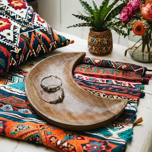 Bandeja de Madera de Acacia para Exhibición de Cristales, Bandeja de Altar de Madera Natural, Organizador de Joyas de Madera Sólida para Almacenamiento de Cristales y Piedras - Product Image 2