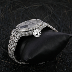 Reloj de Diseño de Acero Inoxidable con Moissanita, Estilo Hip Hop, Movimiento Mecánico, Resistente al Agua 3BAR, Reloj de Moda Premium para Estilo Urbano - Product Image 3