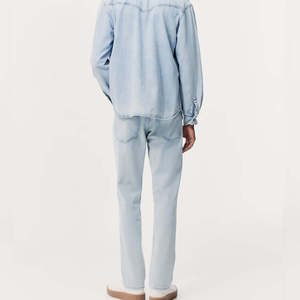 กางเกงยีนส์ทรงสกินนี่เอวสูงสำหรับผู้ชาย ดีไซน์ทันสมัย สวมใส่สบาย ติดกระดุม เหมาะสำหรับใส่ทำงานหรือลำลอง - Product Image 4