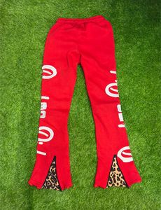 <b>Wholesale</b> High Waist Streetwear <b>Flared</b> Trouser French Terry Street Style Distressed Embroidery Staked Trouser - Product Image 4