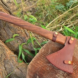 100 hachas de acero hechas a mano de alta calidad, hacha de camping para supervivencia, mango de madera, hacha vikinga de grado industrial - Product Image 5