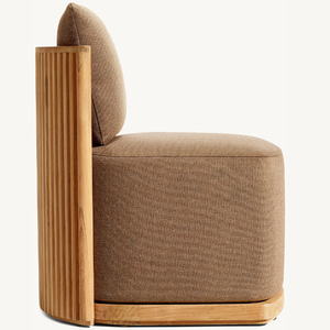 Canapé en teck en promotion, style moderne et épuré, sans accoudoirs, robuste et durable, idéal pour la terrasse et le jardin. - Product Image 3