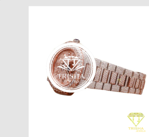 Reloj de Diseño en Oro Rosa con Brillantes Detalles de Diamantes Moissanite y un Atractivo de Lujo Exclusivo - Product Image 2