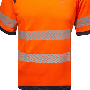 เสื้อยืดโพลีเอสเตอร์สะท้อนแสง ANSI Class 1 ระดับความปลอดภัยสูง แขนสั้น ระบายอากาศได้ดี กันน้ำ พร้อมโลโก้สั่งทำพิเศษ - Product Image 6