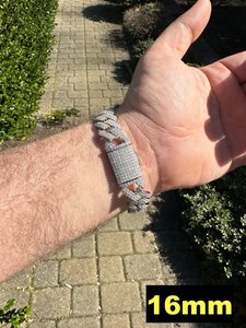 <b>Iced</b> <b>Out</b> Moissanite Diamond 925 Silver Cuban Link Bracelet Heavy <b>Chain</b> Style Hip Hop Statement Bracelet For Men Women - Product Image 2