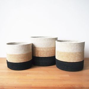 Living room storage basket bedroom organiser basket nursery hamper baby storage basket toy bin organiser decor basket <b>laundry</b> - Product Image 3