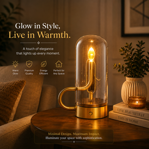 Rechargeable Gold LED <b>Table</b> <b>Lamp</b> | 2000mAh Battery 8 Hour Runtime Metal Glass Cordless Desk <b>Lamp</b> Modern Home Decor Lighting <b>Lamp</b> - Product Image 4