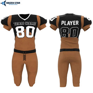 Conjunto de Pantalones y Camiseta de Fútbol Americano para Hombre, Cuello en V, Manga Corta, Absorbe la Humedad, Uniforme Ajustado, Nombre del Equipo 80, Impresión Sublimada - Product Image 6