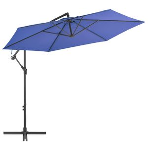 Parasole da giardino a sbalzo con 118.1 \ "parasole in alluminio blu - Product Image 1