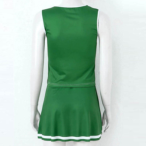 Dernières tendances de la mode, uniformes de cheerleading sans manches, sur mesure, style unique, qualité supérieure, impression numérique, 100% polyester, nouveaux uniformes - Product Image 4