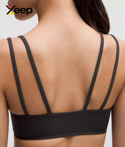 เสื้อชั้นในกีฬาโยคะคุณภาพสูงสำหรับผู้หญิง XEEP รุ่น XC-SB-162 แบบเรียบง่าย ระบายอากาศได้ดี สายปรับได้ แผ่นรองถอดออกได้ รองรับได้ดีเยี่ยม แห้งเร็ว - Product Image 4