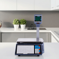 2026 NIEUW Model Rongta RLS1000 15KG Etikettenweegschaal LCD Etiketprinter Weegschaal OEM Aanpasbaar OIML/NTEP/CE Gecertificeerd 1 Jaar Garantie