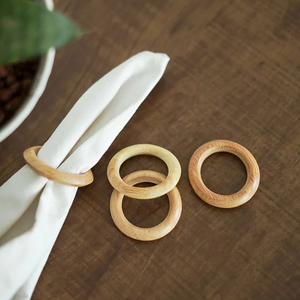 Handcrafted & Trendy Custom Rings for Napkin Wholesale Supplies Wooden Geometric Napkin Rings Decorative <b>Tissue</b> - Product Image 5