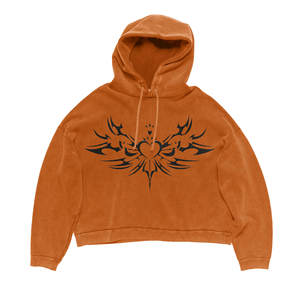 Sweat à capuche oversize en molleton bouclette délavé à l'acide, imprimé numériquement, broderie 3D, écologique, pour homme 2026 - Product Image 1