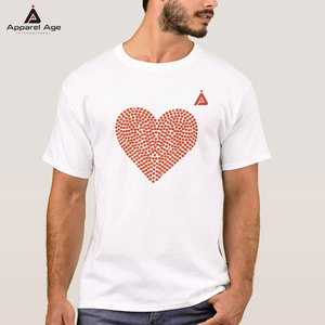 Camiseta de algodón 100% con diseño moderno, corte holgado y pedrería para hombre, ropa informal, logotipo impreso a color personalizado, camiseta con pedrería. - Product Image 1